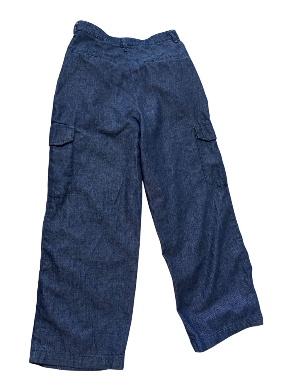 Wide Leg Cargo Denim Jeans - Dark Blue - Picture 6 of 9